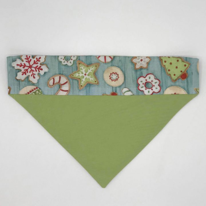 Holiday Frosted Cookies Dog Bandana back