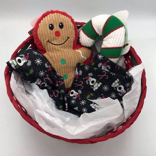 Santa Dog Gift Basket
